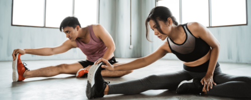 couple stretching